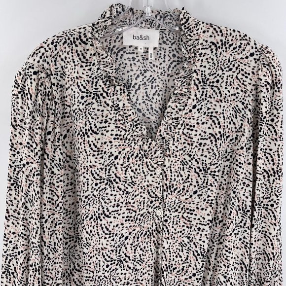 ba&sh Black and White Patterned Blouse - Picture 3 of 10